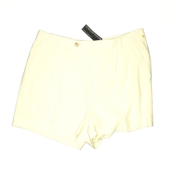 Banana Republic Pants - NWT Banana Republic Ivory Rayon Blend Fully-Lined Pleated-Front Shorts Size 18